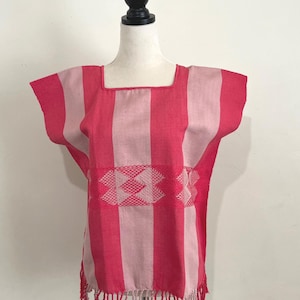Artisanal Mexican Blouse, Blouse Handmade on a Backstrap Loom, Mexican Woven Blouse, Loom Huipil, Typical Mexican, Bohemian Clothing