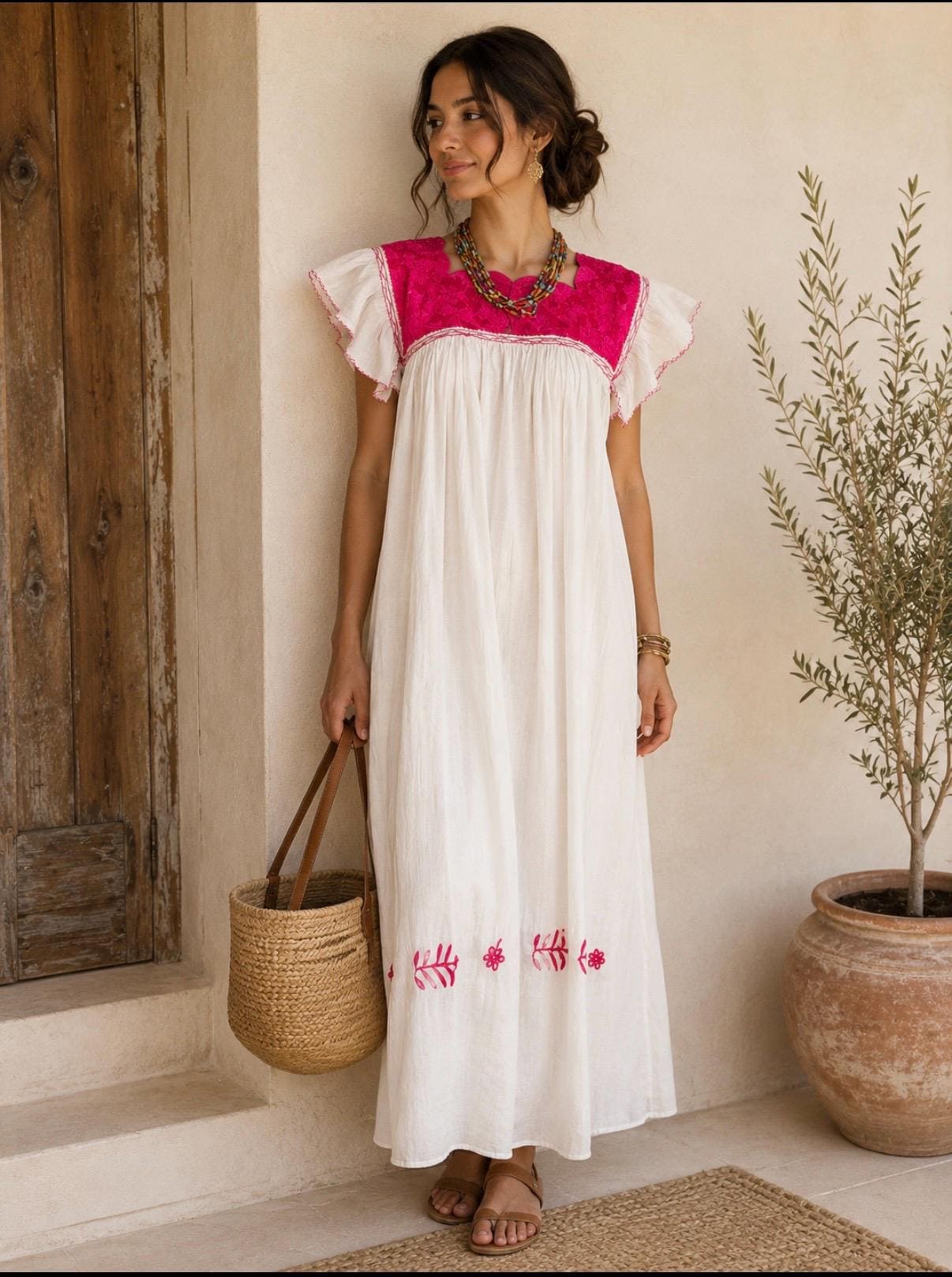 white midi dress with embroidered flowers Relaxed Fit Placed Print Shirt – Scotch & Soda