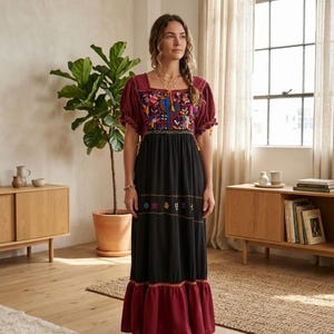 blue dress for baby girl Belladonna Maxi Dress in Black main image 0