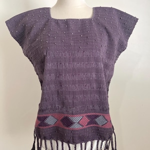 Artisanal Mexican Blouse, Blouse Handmade on a Backstrap Loom, Mexican Woven Blouse, Loom Huipil, Typical Mexican, Bohemian Clothing