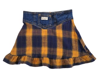Guess Denim and Plaid Skirt - Girl's Size 3T
