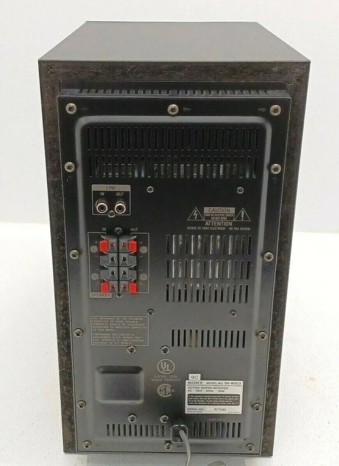 Sony SAW303 35 Watt Powered Subwoofer Etsy Ireland