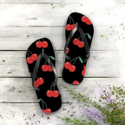 Cherry Flip Flops - Etsy
