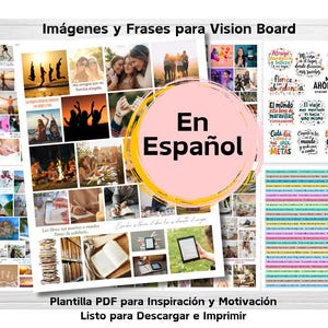 Imagens e frases para Vision Board em espanhol | Inspiração e Motivação | Ideal para Mesas de Visão, Manualidades e Decoração