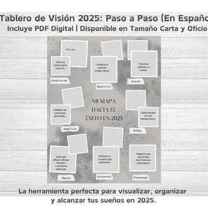 Tablero de Visión 2025 para Hombres | Plantilla Digital PDF | Tamaño Carta y Oficio | Metas Personales y Profesionales