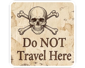 Widow's Bay Sticker Do Not Travel Here Map - Widow's Bay Fan Merch And Gifts