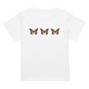 Yellowjackets Monarch Butterfly High-Waisted Tee | Jackie and Shauna 90sCore