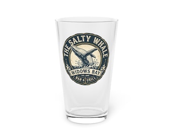 Widow's bay The Salty Whale Logo Pint Glass - Widow's Bay Fan Merch And Gifts