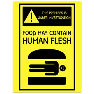 Bob&#39;s Burgers Food May Contain Human Flesh Poster