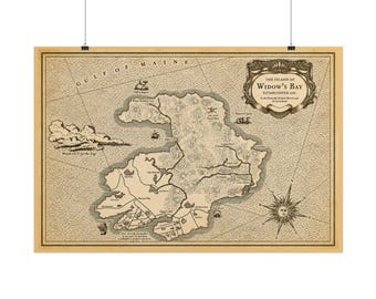 Map Of Widow's Bay Poster - Widow's Bay Fan Merch And Gifts