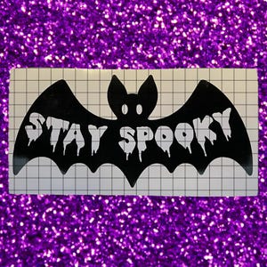 Bat Car Decal | Stay Spooky Decal | Bat Stickers | Gothic Bumper Stickers