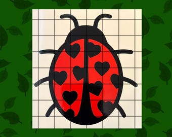 Ladybug Car Sticker | Heart Ladybug | Love Bug | Bug Vinyl Decal