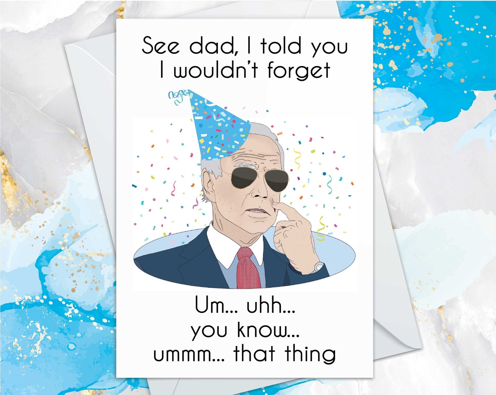Funny Birthday Card for Dad Birthday Card Um Uhh Card Um Uhh Etsy