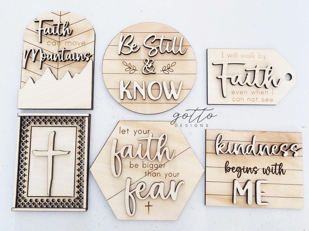 Faith Tiered Tray, Faith Tier Tray, Wooden Signs, Kindness Tier Tray ...