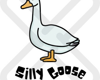 Silly Goose SVG, Silly Goose PNG, Transferencia de calor de Silly Goose, Silly Goose Decal, Goose Iron On Transfer, Goose Png Svg, Cricut Graphic