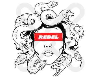 Medusa Snake Face, Goddess Medusa Png,Medusa PNG, Serpiente Gorgona svg, Snake face svg, Medusa gorgon svg, Greek god svg, Instant Download