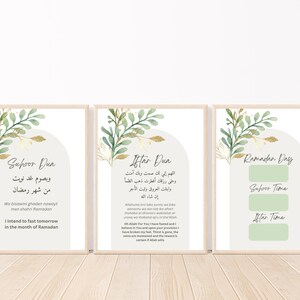 Ramdan Suhoor & Iftar Time Tracker, Ramadan Fasting Duas, Ramadan Suhoor Dua, Iftar Dua, Ramadan Calendar, Ramadan Day Tracker Printable