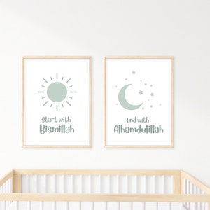 Set Stoviglie Islamiche Bismillah Alhamdullilah 5 Pezzi BLU - Regalo Mini Muslim Club - Foto 5