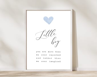 Art mural pour chambre d'enfant, citation pour chambre d'enfant, décoration murale pour chambre d'enfant, cadeau de baby shower, vous êtes plus que ce à quoi nous nous attendions