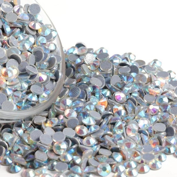 1440pcs Hotfix Rhinestones Flatback Crystal Rhinestones for Crafts Crafting Clothes Shoes DIY Decorations, SS10(2.8mm), Crystal AB