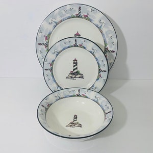 Totally Today Coastal Lighthouse Dinnerware