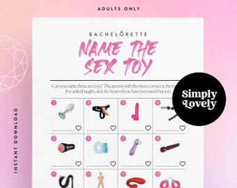 Bachelorette Party X Rated Name the Sex Toy Game | Modern Bachelorette |  Beautiful Design | Adult Only Printables | Hen Party Activity - Etsy