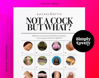 Junggesellinnenabschied X Nur für ein Hahn Quiz Quiz | Moderne Bachelorette | Schönes Design | Printables nur für Erwachsene | Henne Party Aktivität