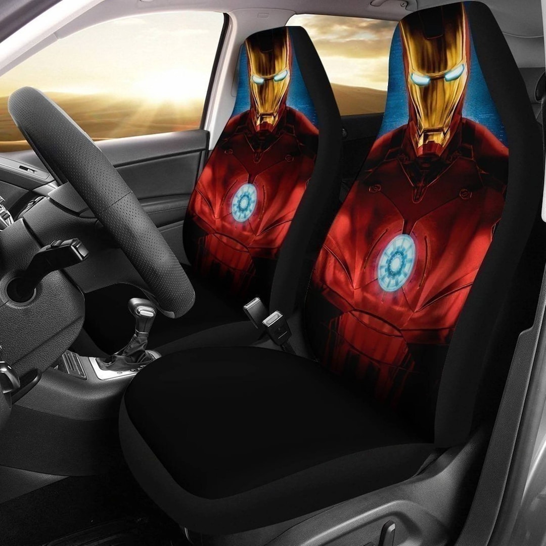 Iron Man Car Seat Covers Set Iron Man Avengers Car Etsy