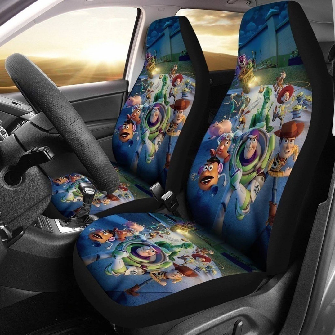 Toy Story Car Seat Covers Set Woody Buzz Lightyear Car Etsy