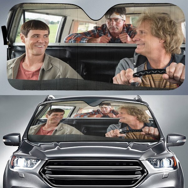 Dumb and Dumber Car Sunshade | Harry And Lloyd In Car | Dumb and Dumber Movie Car Windshield | Lloyd Christmas Harry Dunne Car Accessories