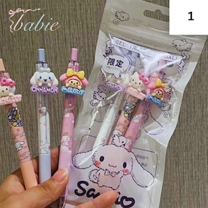 Babie Gel Pens 2 Combos 6pcs Quick Dry Black Ink Fine Point Smooth Writing Pens High-End Series Ballpoint for Office School Supplies