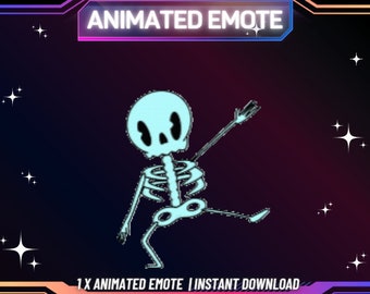 Animated Dancing Skeleton Emote (Digital Download)
