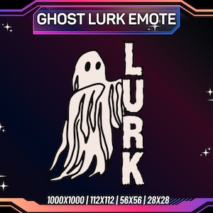 Animowana emotka Twitch, emotka ducha, czajenie się, emotka Twitch | PNG | Przezroczyste tło | Emotka strumieniowa | Natychmiastowe pobranie | Gotowe do użycia