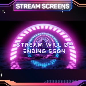 5 x ANIMATED Neon Stream Screens | Starting Soon | Be Right Back | Stream Offline | Streamer Screens | Twitch Stream Screens | Ready To Use