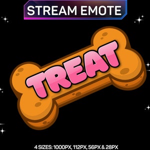 1 Twitch Emote, Dog Treat Emote, Funny Emote, Rude Emote, Funny Twitch Emote, Discord Emote, Kick Emote, For Streamers, Instant Download