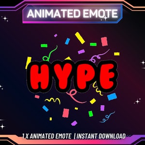 Animiertes Twitch Emote, Hype Me Up Emote, süßes Twitch Emote, Regenbogen Twitch Emote, Hype Emote, Discord Emote, Kick Emote, animiertes Emote