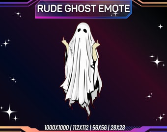 Rude Ghost Animated Twitch Emote (Instant Download)
