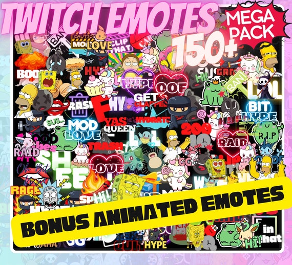 150+ Twitch Emotes Megapack | Twitch Discord For Streamers | Instant Download