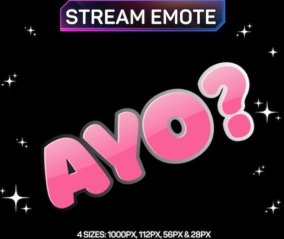 Ayo Emote, Funny Pink Streamer Emote (Instant Download)