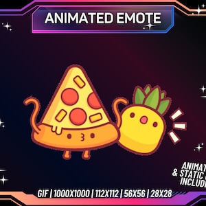 Animated Twitch Emote, Pineapple Pizza Emote, Twitch Emote | PNG | Transparent Background | Streaming Emote | Instant Download