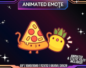 Animated Twitch Emote, Pineapple Pizza Emote, Twitch Emote | PNG | Transparent Background | Streaming Emote | Instant Download