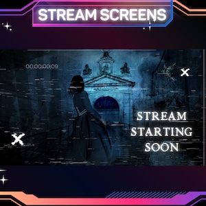 4 x ANIMATED Horror Theme Stream Screens | Starting Soon | Be Right Back | Stream Offline | Streamer Screens | Twitch Stream Screens