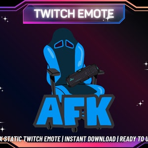 1 Twitch Emote | AFK Twitch Emote | Kick Emote | Funny Emote | Streaming Emote | Instant Download | Ready To Use | For Streamers