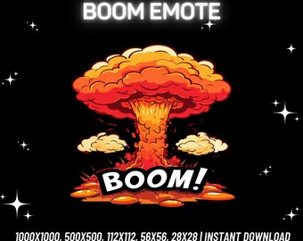Boom Twitch Emote | Explosion Streamer Emote (Instant PNG Download)