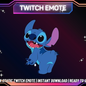 1 Twitch Emote | Stitch Twitch Emote | Kick Emote | Funny Emote | Cute Twitch Emote | Instant Download | Ready To Use | For Streamers |
