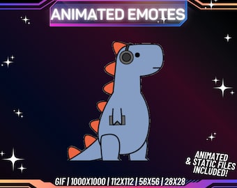 Dancing Dinosaur Animated Twitch Emote (Instant Download)