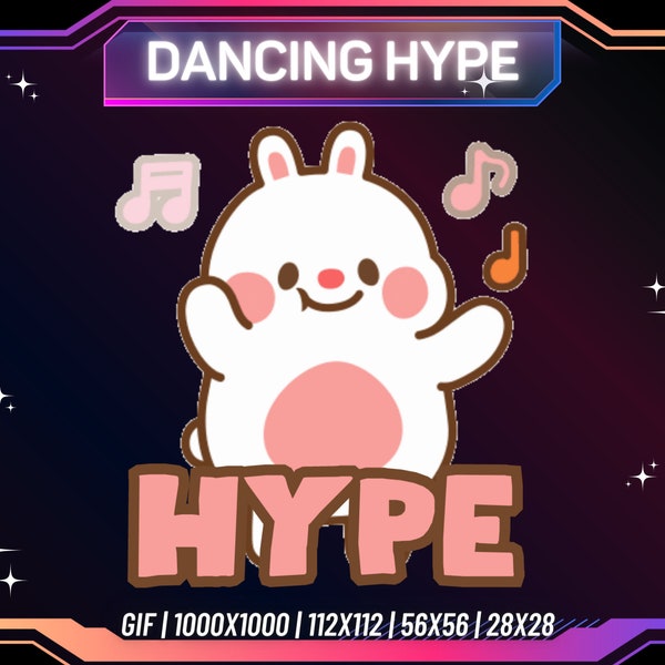 Animated Emote Dancing Hype | Twitch Emote | Kick Emote | Discord Emote | Youtube Emote | Streaming Animated Emote | Instant Download
