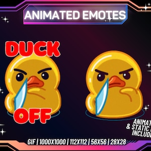 Animated Twitch Emote, Funny Duck Emote, Duck Twitch Emote, Animated Duck Emote, Animal Emote, Sub Emote, Steaming emote, Discord Emote