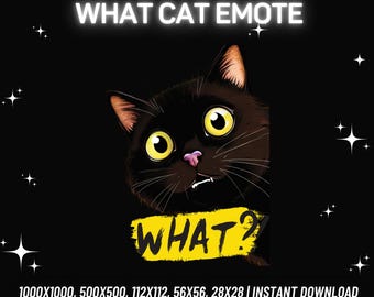 What Cat Emote | Twitch, Discord, Kick, Youtube (Instant PNG Download)