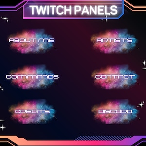 30 X Rainbow Neon Twitch Panels, Twitch About Me Panels, Streamer About ...